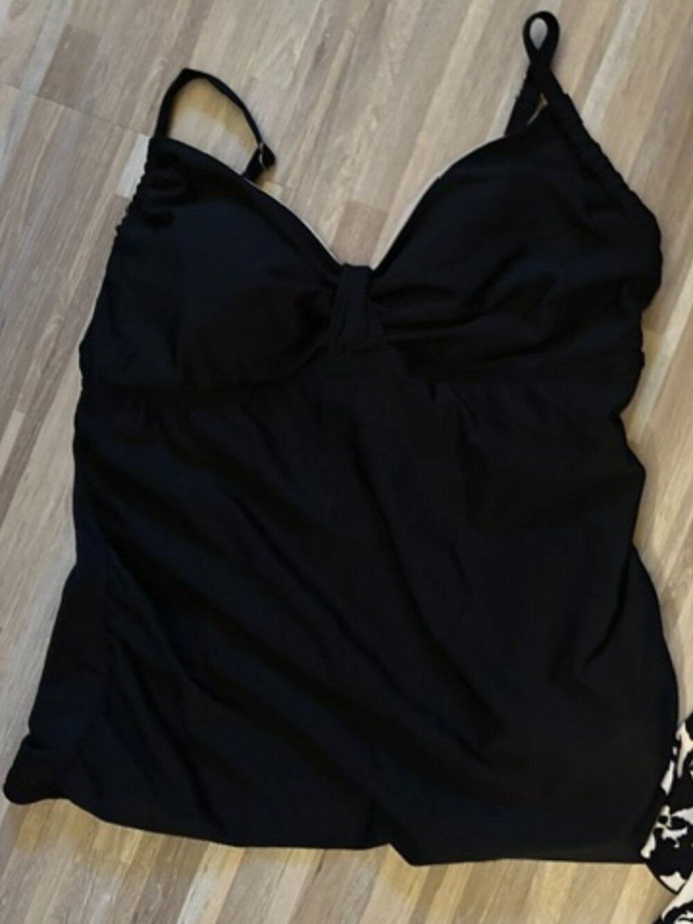 womens size 16 bikini swim tank top swim suit black plus sized swimming